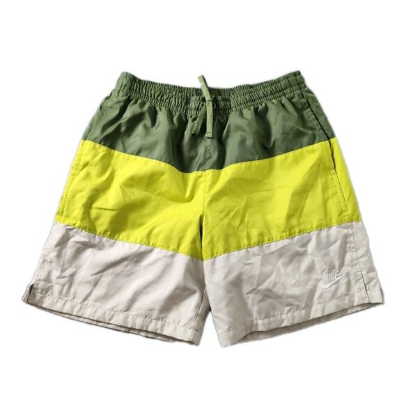 Nike Sportswear City Edition Mens Shorts Size Medium Green Colorblock - Picture 1 of 6